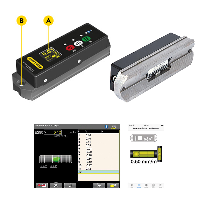 多个滚筒平行度测量
